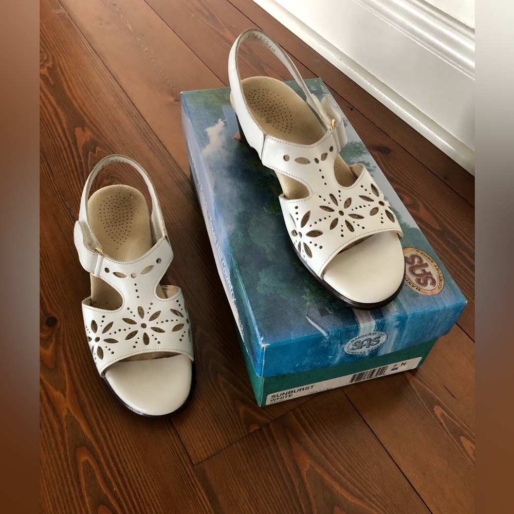 SAS Sunburst Sandals White Women’s 7N
